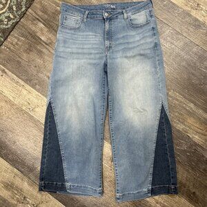 Time & True High Rise Wide Leg Sz 14 Pants Crop With 5 Pocket Design Insert